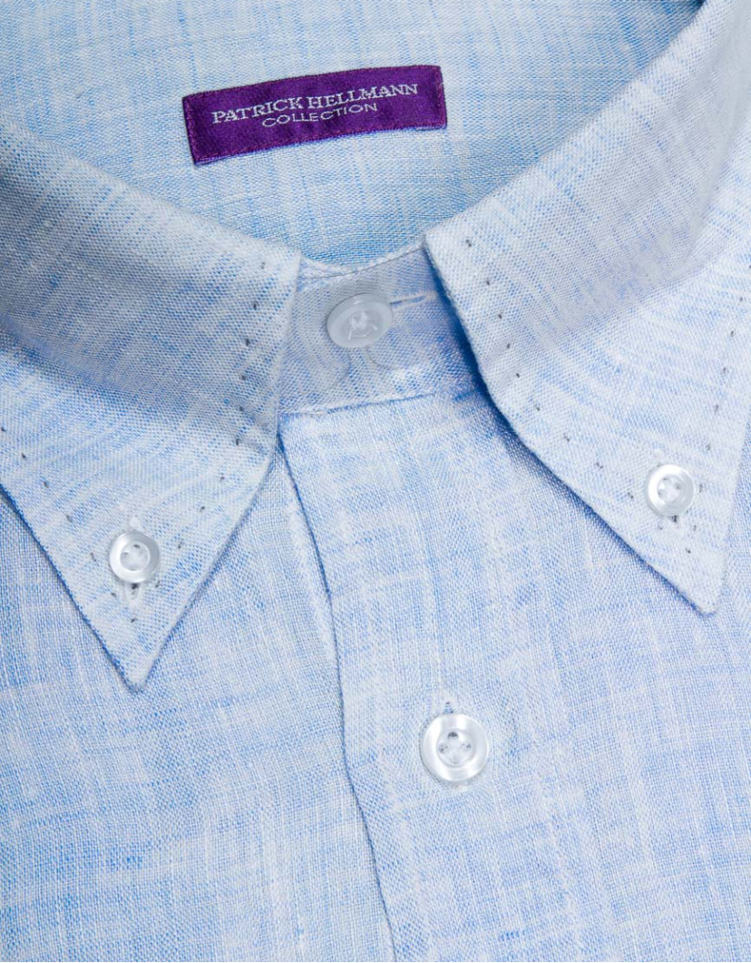 Patrick Hellmann Collection 100% Linen Light Blue Shirt image
